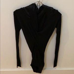 Rick Owens Satin Wool Cowl Top Sz IT 40